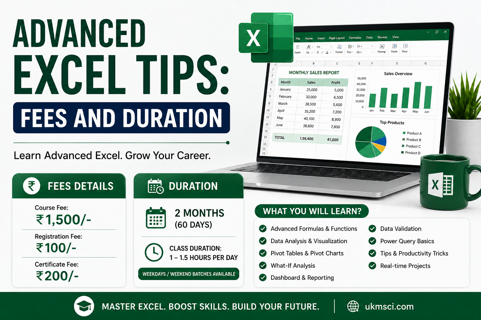 Advanced Excel Tips: Fees and Duration